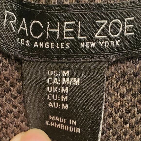 RACHEL Zoe Long Sleeve Camo Open Front Cardigan Oversized Sweater Size Medium - Picture 3 of 8